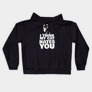 I Think My Cat Hates You Kids Hoodie